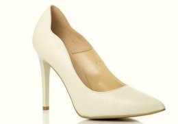 Buty SIMONE Beżowe Skóra wz.3059 K779
