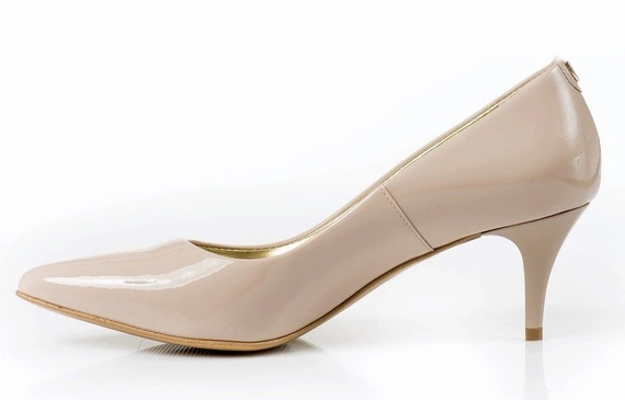 Buty SIMONE Różowe Lakier Niskie 595 k430
