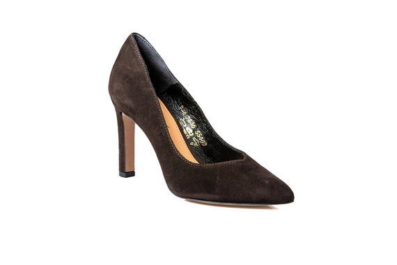 Szpilki VISCONI Brązowy Welur wz.7836