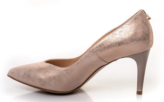 Buty SIMONE Różowe Skóra wz.9148 k1087