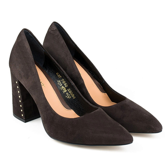 Czółenka VISCONI Brązowy Welur wz.7842