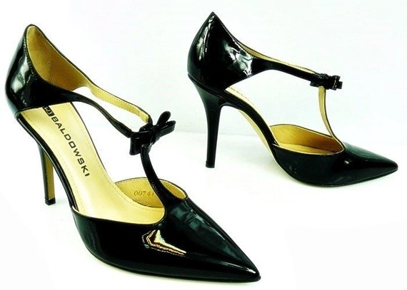 Buty BALDOWSKI Czarne Lakier wz.741