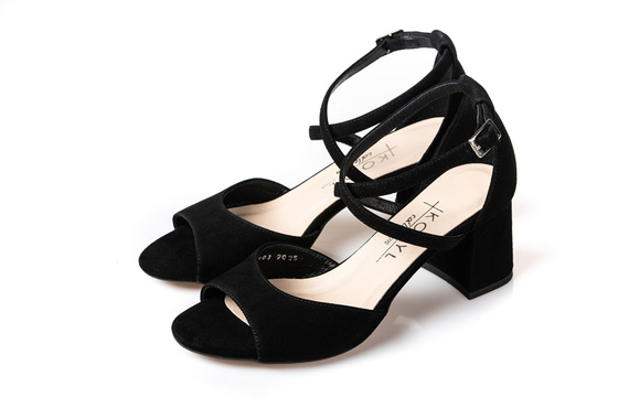 Buty KOTYL Czarny Zamsz wz.3803