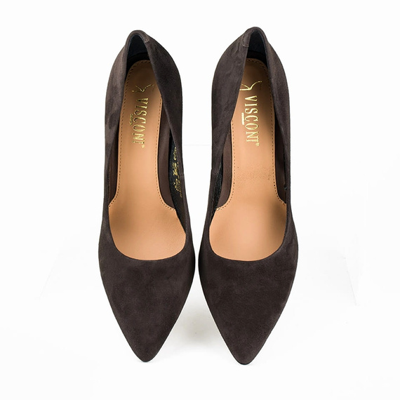 Czółenka VISCONI Brązowy Welur wz.7842
