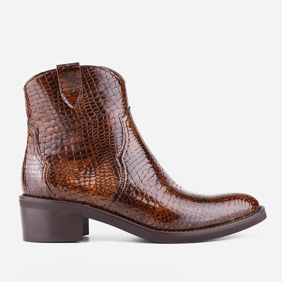 Botki VISCONI Brąz Kroko wz.2608