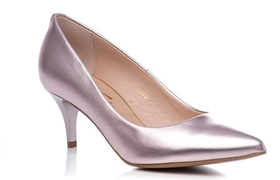 Buty SIMONE Różowe Srebro wz.595 k1102