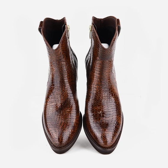 Botki VISCONI Brąz Kroko wz.2608