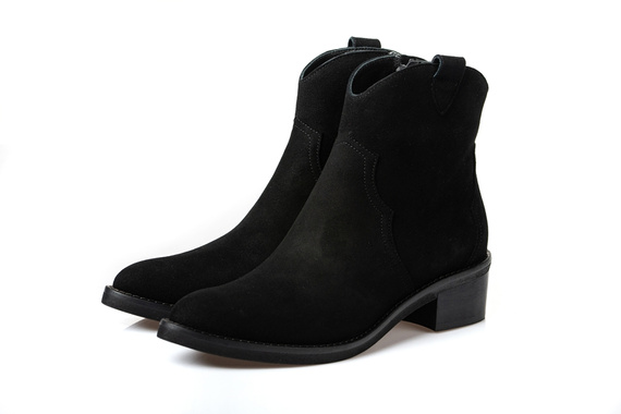 Botki VISCONI Czarny Zamsz wz.2608