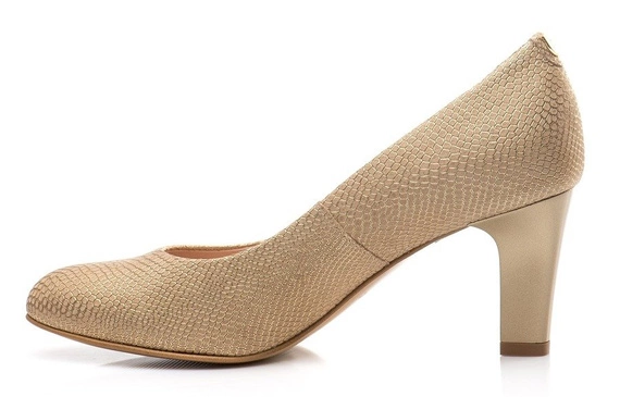 Buty SIMONE Złote Skóra wz.5003 k847