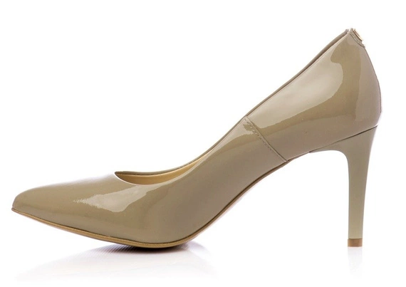 Szpilki SIMONE Khaki Lakier skóra wz.816 K259