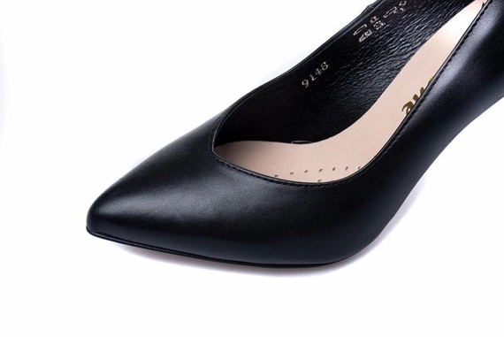 Buty SIMONE Czarne Skóra wz.9148 k08