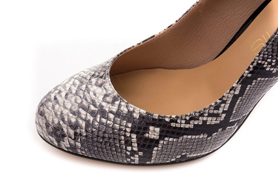 Buty ANIS Szara Łuska Skóra wz.4320