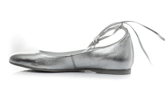  Buty PER VOI Srebrne Skóra wz.608S