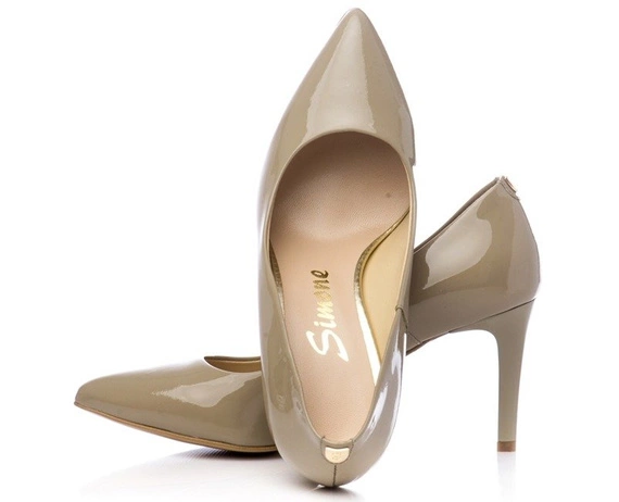 Buty SIMONE Khaki Lakier wz.816 K259