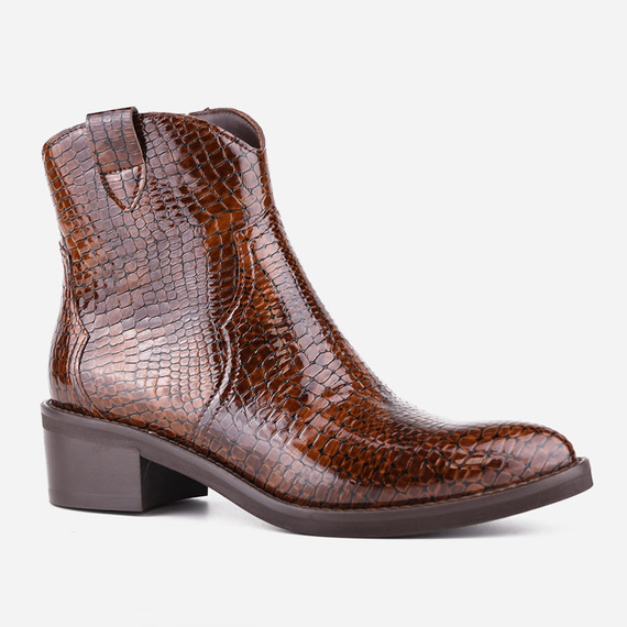 Botki VISCONI Brąz Kroko wz.2608
