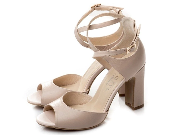 Buty KOTYL Beżowe Skóra wz.5915