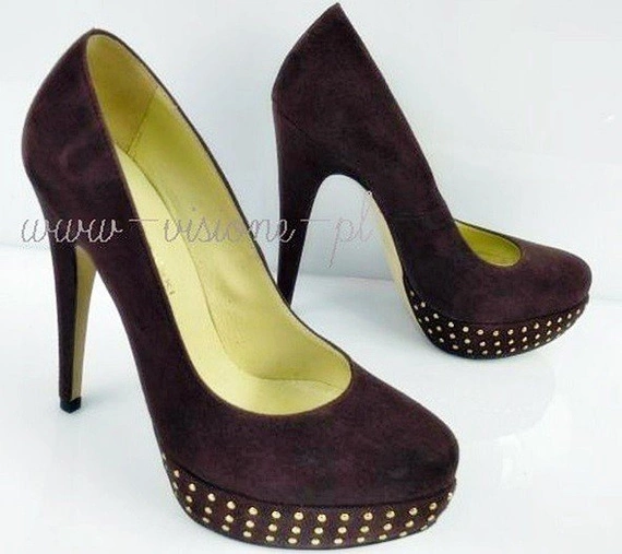 Buty BALDOWSKI Bakłażan Złoto wz.125