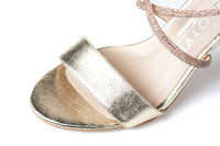 Sandały KOTYL Złote skóra wz.4363