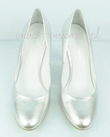 Buty BALDOWSKI Srebrne Skóra wz.209