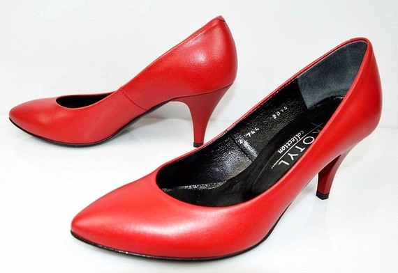 Buty KOTYL Czerwone Skóra wz.744
