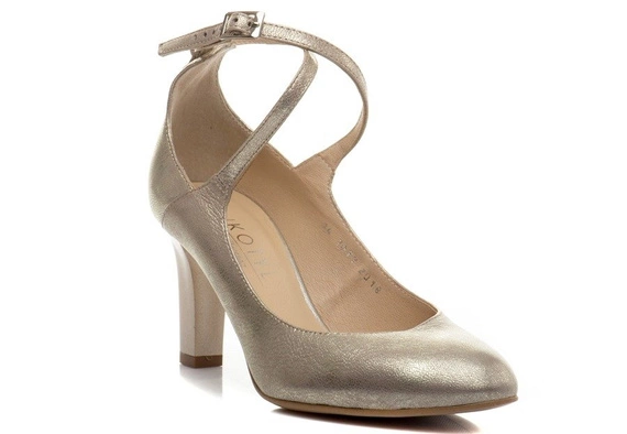 Buty KOTYL Złote EF Skóra wz.7077