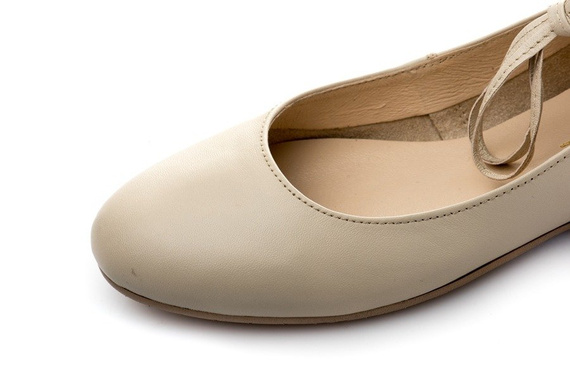  Buty PER VOI Beżowe Skóra wz.608S