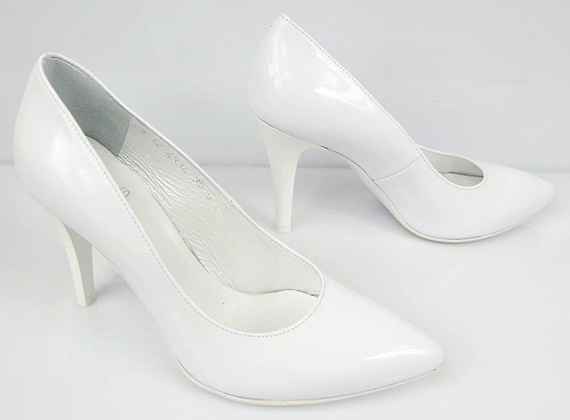 Buty ANIS Białe Skóra wz.4334