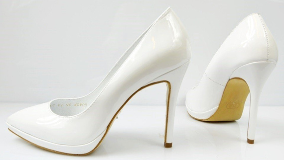 Buty BALDOWSKI Białe Lakier wz.428