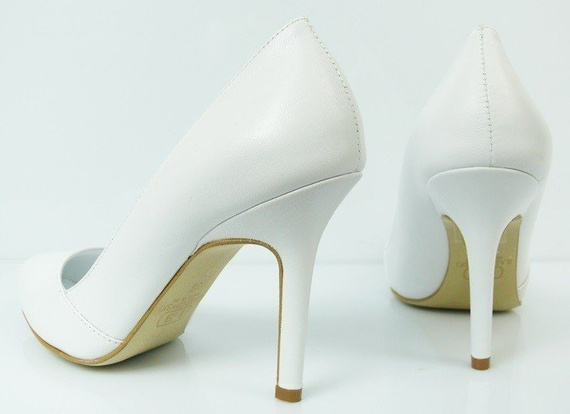 Buty BALDOWSKI Białe Skóra wz.669