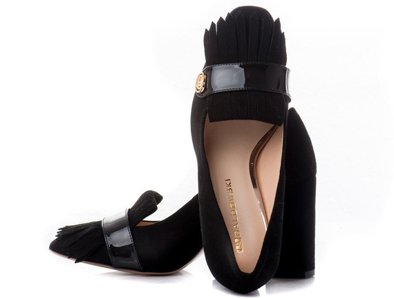 Buty BALDOWSKI Czarne Zamsz wz.203