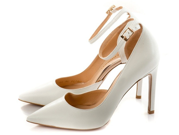 Buty BALDOWSKI Ecru Skóra wz.134
