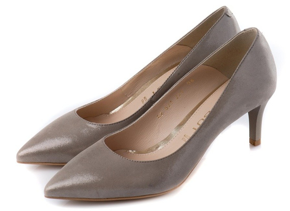 Buty BIZZARRO Beż Satyna wz.627