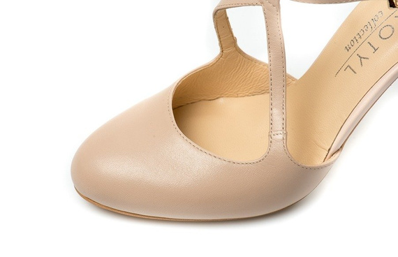Buty KOTYL Beżowe Skóra wz.5923