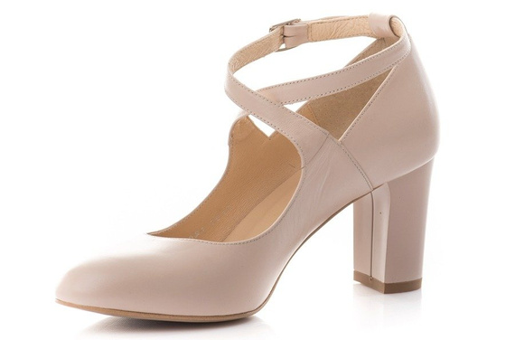 Buty KOTYL Beżowe Skóra wz.7091