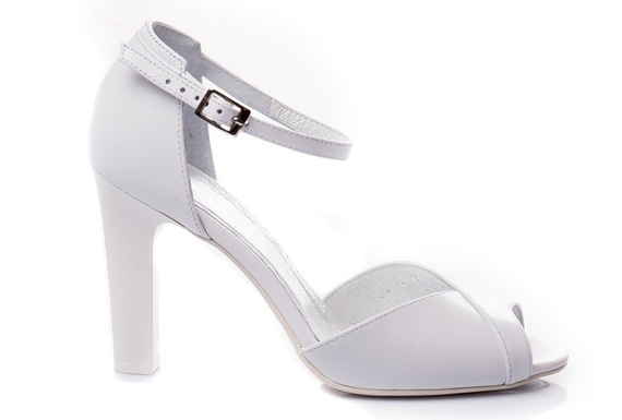 Buty KOTYL Białe Skóra wz.5889