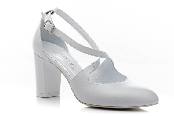 Buty KOTYL Białe Skóra wz.7080