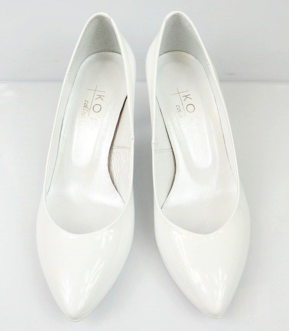 Buty KOTYL Biały Lakier wz.744