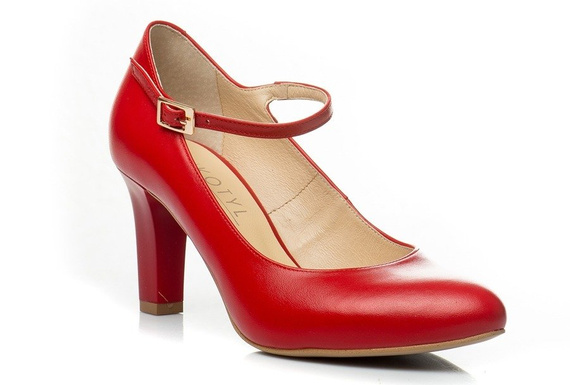 Buty KOTYL Czerwone Skóra  wz.888