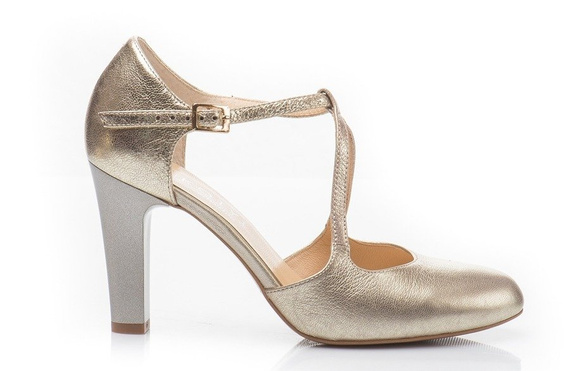 Buty KOTYL Czółenka Złote EF wz.5923
