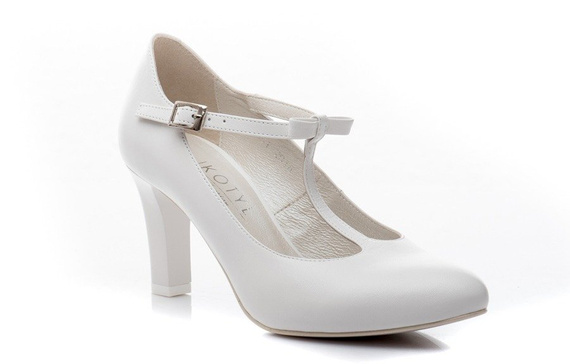 Buty KOTYL Ecru Skóra wz.891