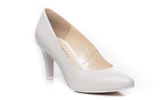 Buty KOTYL Ecru Skóra  wz.892