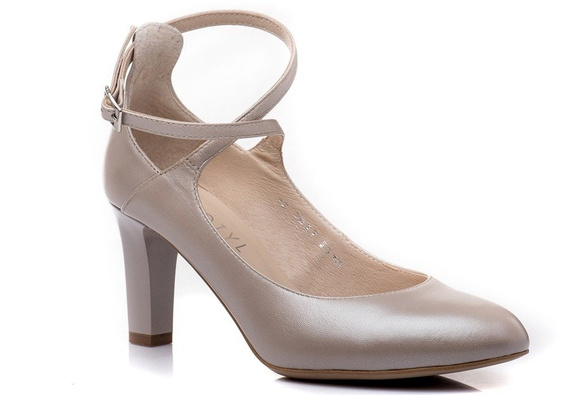Buty KOTYL Perłowe Skóra Czółenka wz.7077