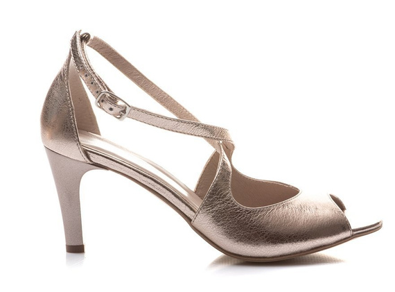 Buty KOTYL Róż Złoty Skóra wz.4349