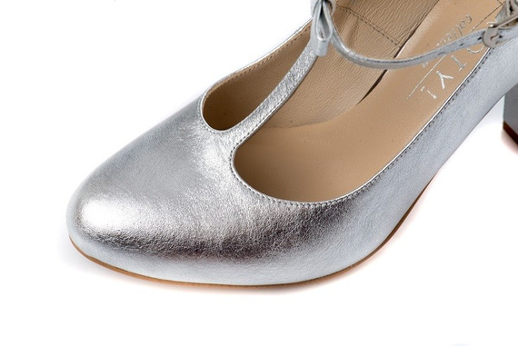 Buty KOTYL Srebrne Skóra wz.5875