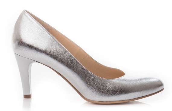 Buty KOTYL Srebrne Skóra wz.892