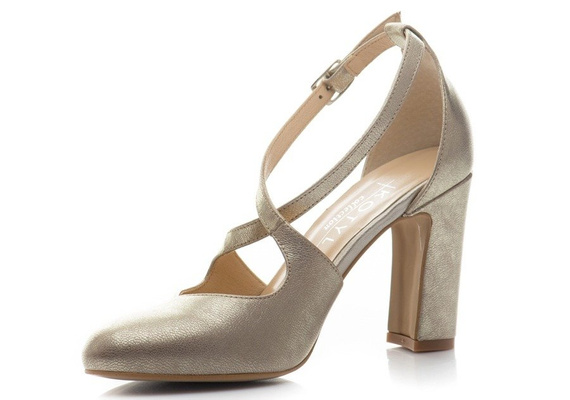 Buty KOTYL Złote EF Skóra wz.5907