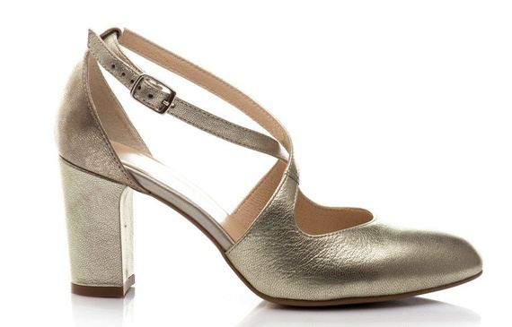 Buty KOTYL Złote EF Skóra wz.7080