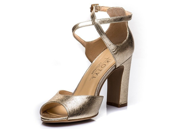 Buty KOTYL Złote Sandały wz.5915