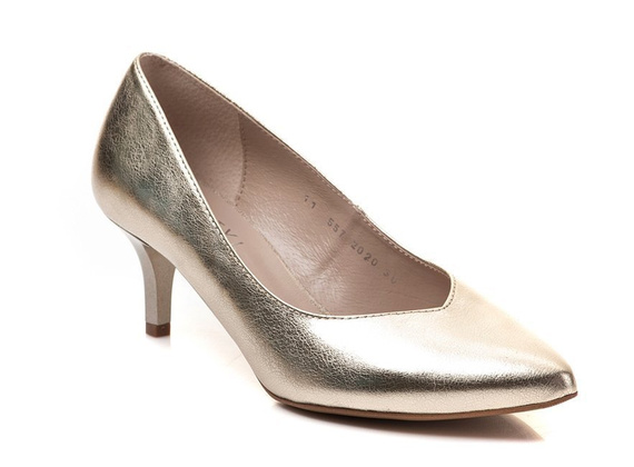 Buty KOTYL Złote Skóra  wz.557