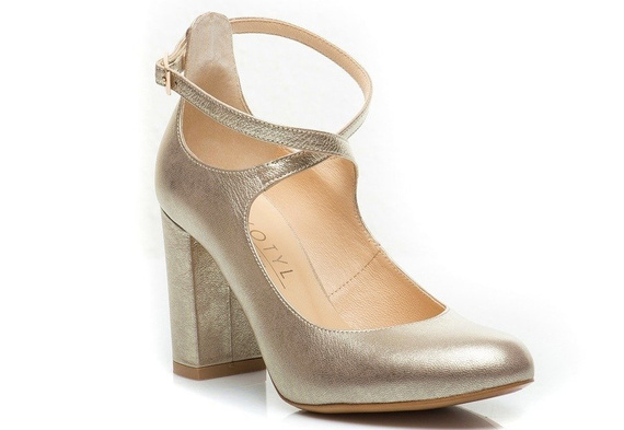 Buty KOTYL Złoty EF Skóra wz.5914
